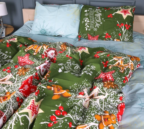 Комплект постельного белья Бязь 17-0881 Holiday Star green