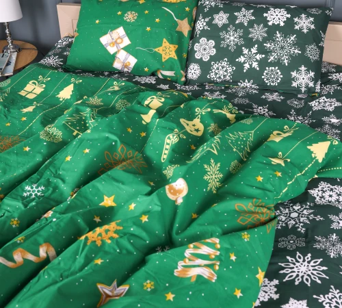 Комплект постільної білизни Бязь 17-0876 Emerald Magic