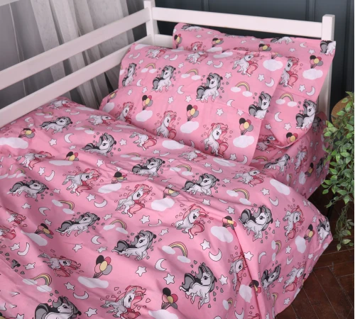 Комплект постільної білизни Бязь 17-0874 Cute Unicorn