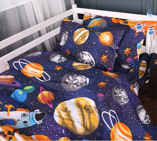 Комплект постільної білизни Бязь Kids Time 17-0884 Astro World