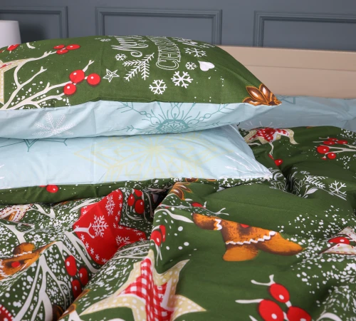 Наволочка Бязь 17-0881 Holiday Star green