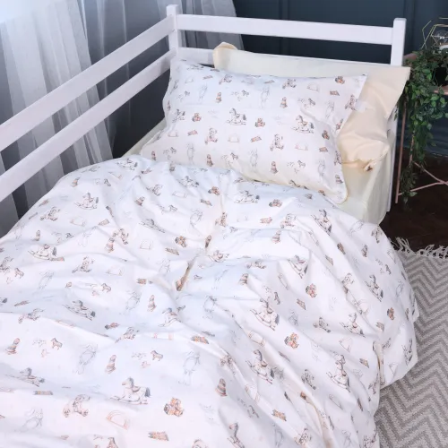 Комплект постельного белья Сатин JUNIOR Kids Time 22-1422 Warm toys