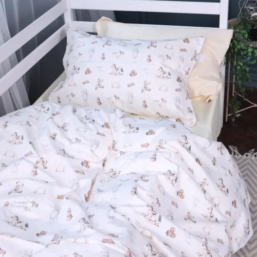 Комплект постельного белья Сатин JUNIOR Kids Time 22-1422 Warm toys - 2
