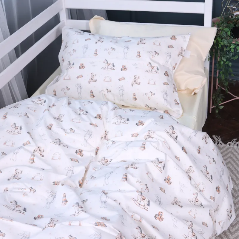 Комплект постельного белья Сатин JUNIOR Kids Time 22-1422 Warm toys - 1