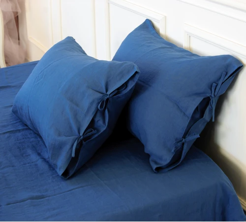 Простирадло на гумці Льон Organic Natural Line "Bluebottle" - висота 25 см (дитячі 10 см)