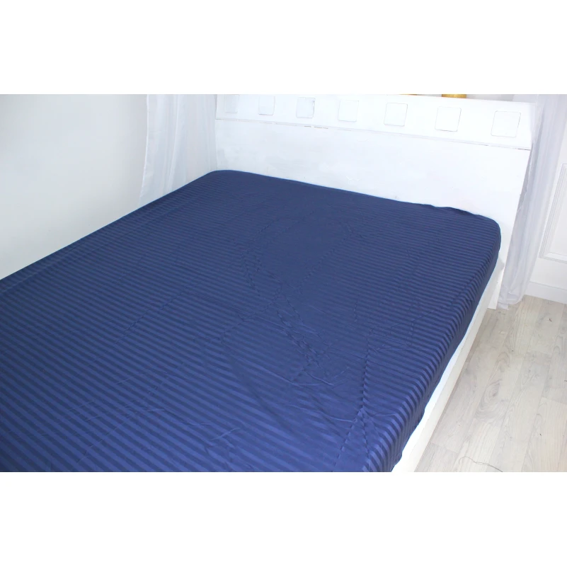 Простынь на резинке Satin Stripe 30-0020 Smoky Blue - 2