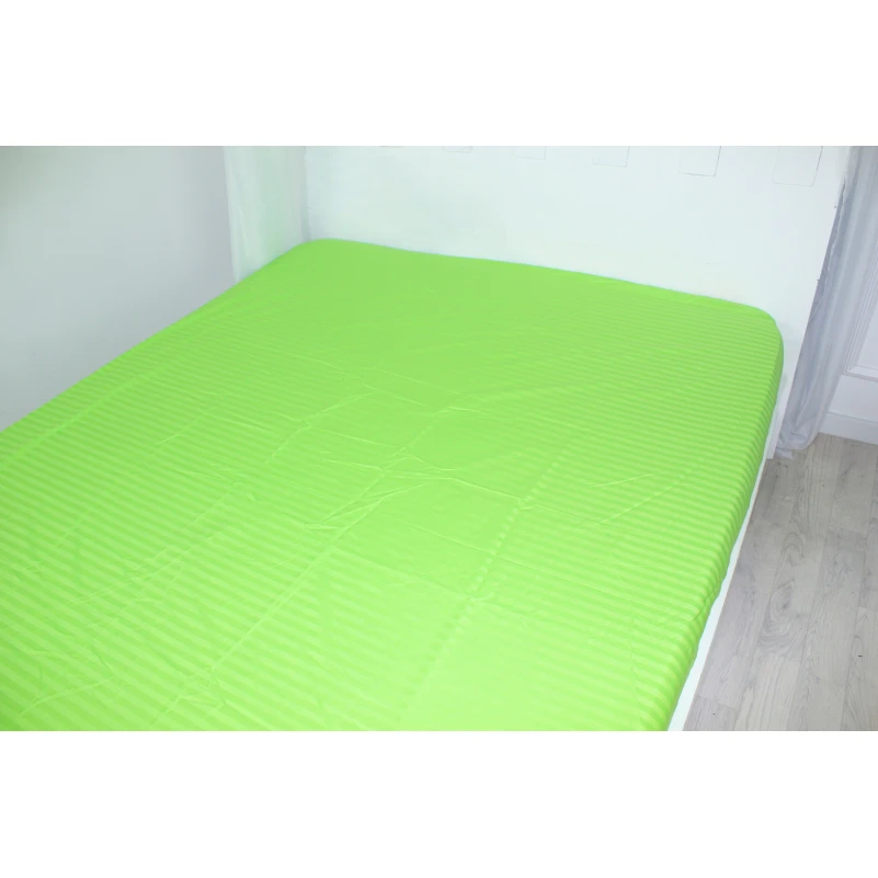 Простынь на резинке Satin Stripe 30-0016 Light Green - 2