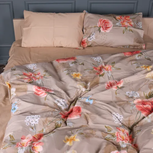 Комплект постільної білизни Сатин 22-1443 Floral Olive Harmony