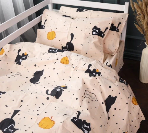 Комплект постільної білизни Бязь Kids Time 17-0856 Pumpkitty