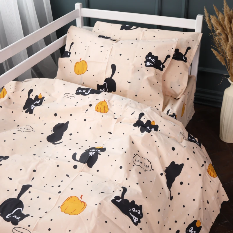 Комплект постільної білизни Бязь Kids Time 17-0856 Pumpkitty