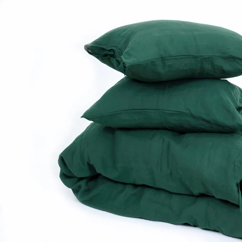 Простынь на резинке Лен Organic Natural Line "Green Apple" - высота 25 см (детские 10 см) - 11