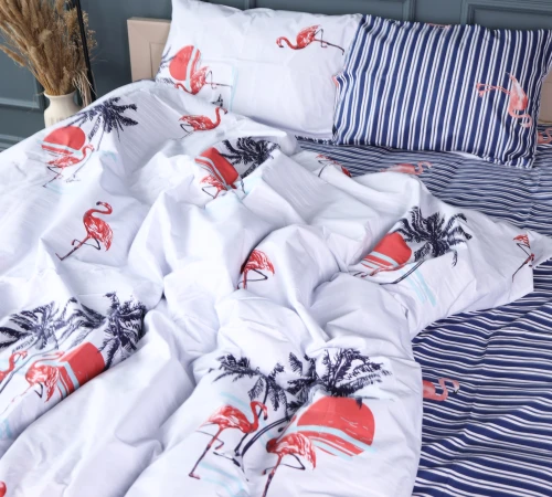 Комплект постільної білизни Бязь 17-0846 Flamingo Mood