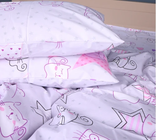 Наволочка Бязь Kids Time 17-0774 Cat party