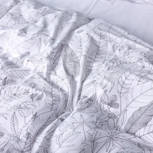 Комплект постельного белья Сатин JUNIOR 22-1427 Leafsong white - 2