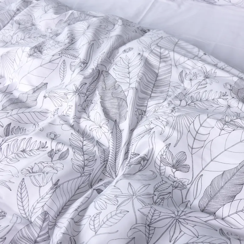 Комплект постельного белья Сатин JUNIOR 22-1427 Leafsong white - 1