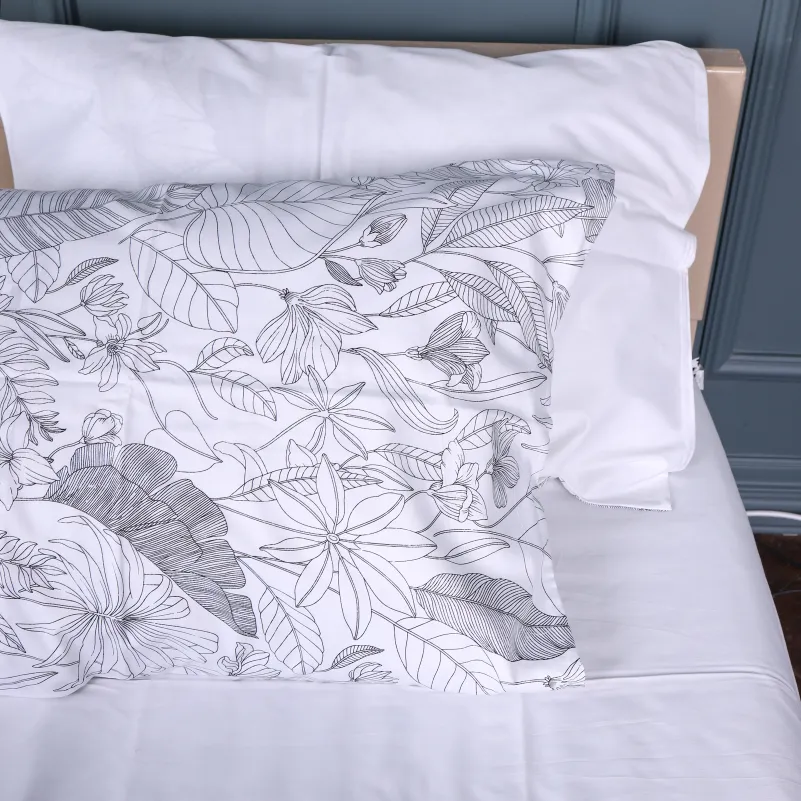 Комплект постельного белья Сатин JUNIOR 22-1427 Leafsong white - 3