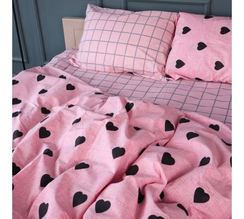 Підковдра Бязь 17-0839 Hearts & Grid