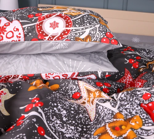 Наволочка Бязь 17-0880 Holiday Star gray