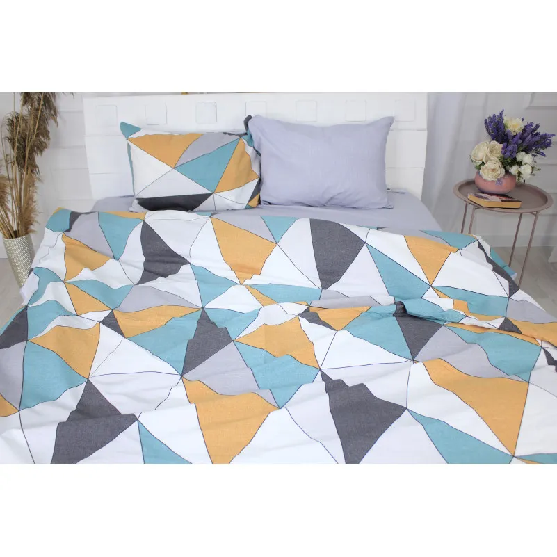 Простирадло MirSon Ranforce Elite 17-0450 Multicolored rhombuses