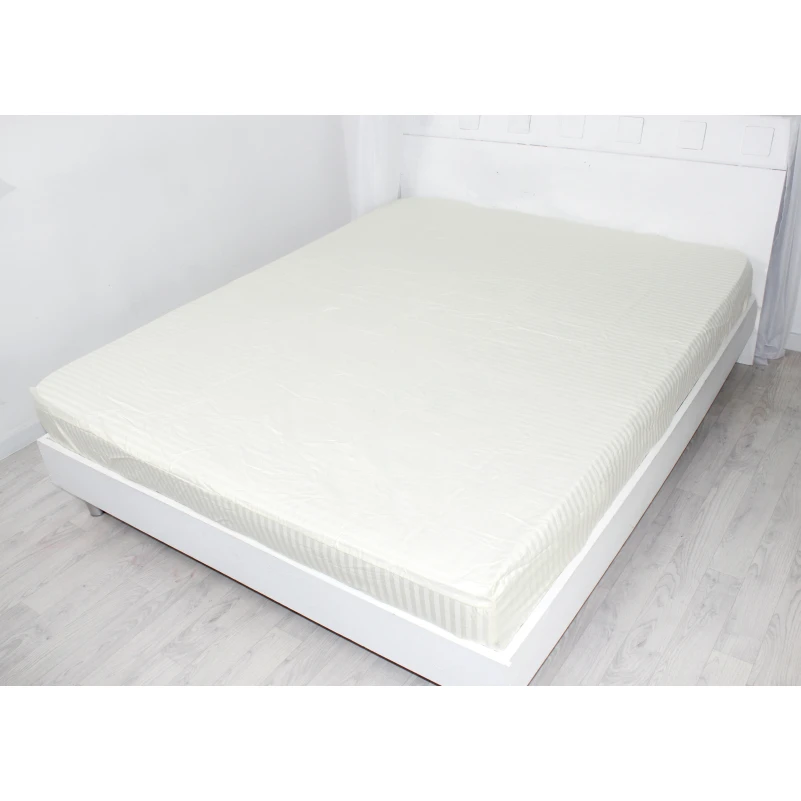 Простынь на резинке Satin Stripe 30-0002 Soft Yellow