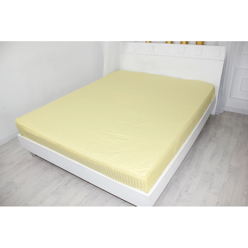 Простынь на резинке Satin Stripe 30-0003 Intense Yellow