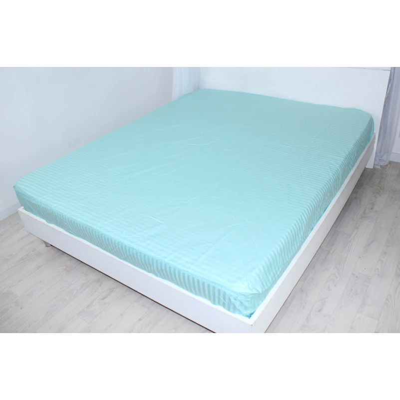 Простынь на резинке Satin Stripe 30-0014 Mint