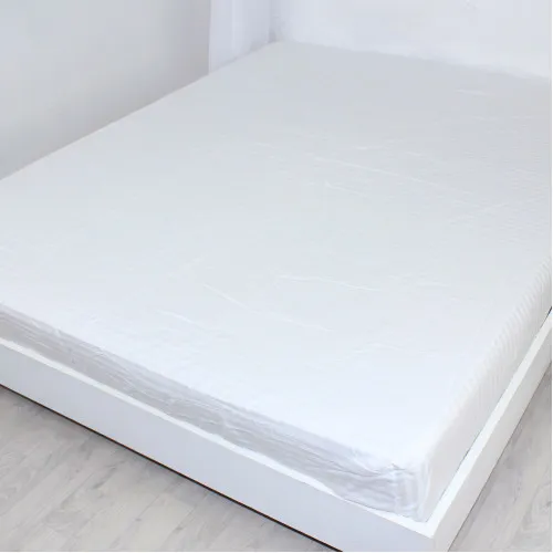 Простынь на резинке Satin Stripe 30-0001 White - высота 25 см (детские 10 см)