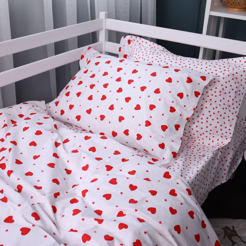 Комплект постельного белья JUNIOR Poplin Line Kids 01 Little hearts - 4