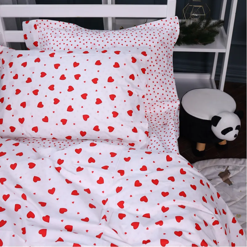 Комплект постельного белья JUNIOR Poplin Line Kids 01 Little hearts - 5