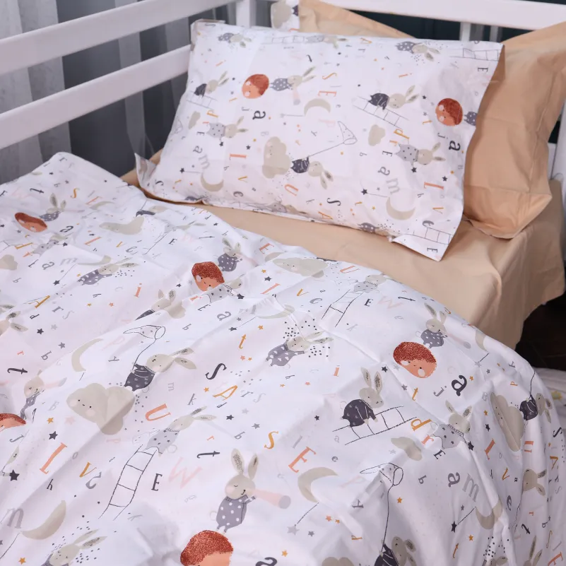 Комплект постельного белья JUNIOR Poplin Line Kids 06 Rabbit alphabet - 3