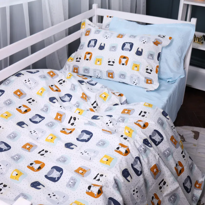 Комплект постельного белья JUNIOR Poplin Line Kids 09 Sleeping animals - 1