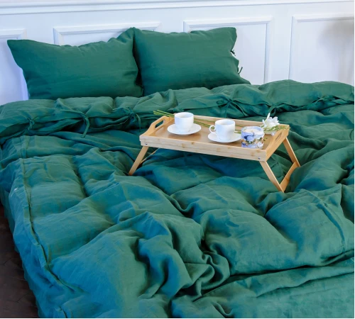 Комплект постільної білизни Льон Organic Natural Line "Green Apple"