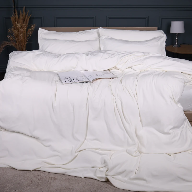 Простирадло на гумці Велюр Winter Frost 28-0001 White Velvet - висота 25 см (дитячі 10 см) - 2