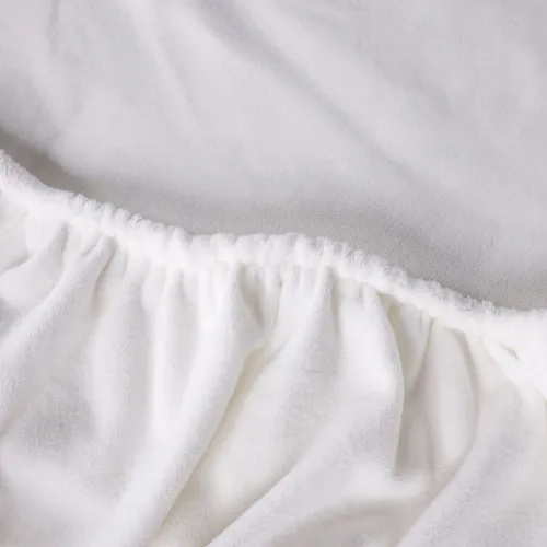 Простынь на резинке Велюр Winter Frost 28-0001 White Velvet - высота 25 см (детские 10 см)