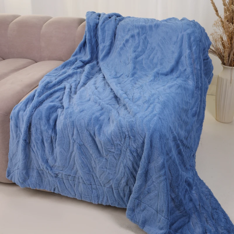 Плед №1002 Damask Blue