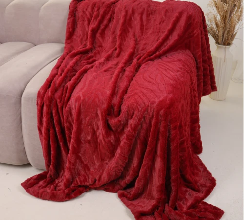 Плед №1025 Camellia Red