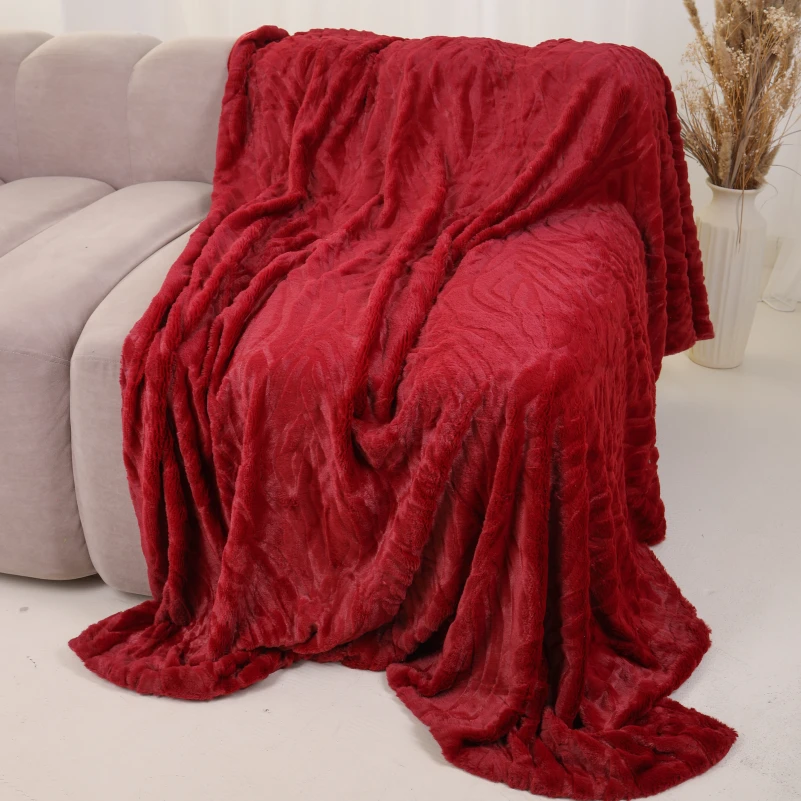 Плед №1025 Camellia Red