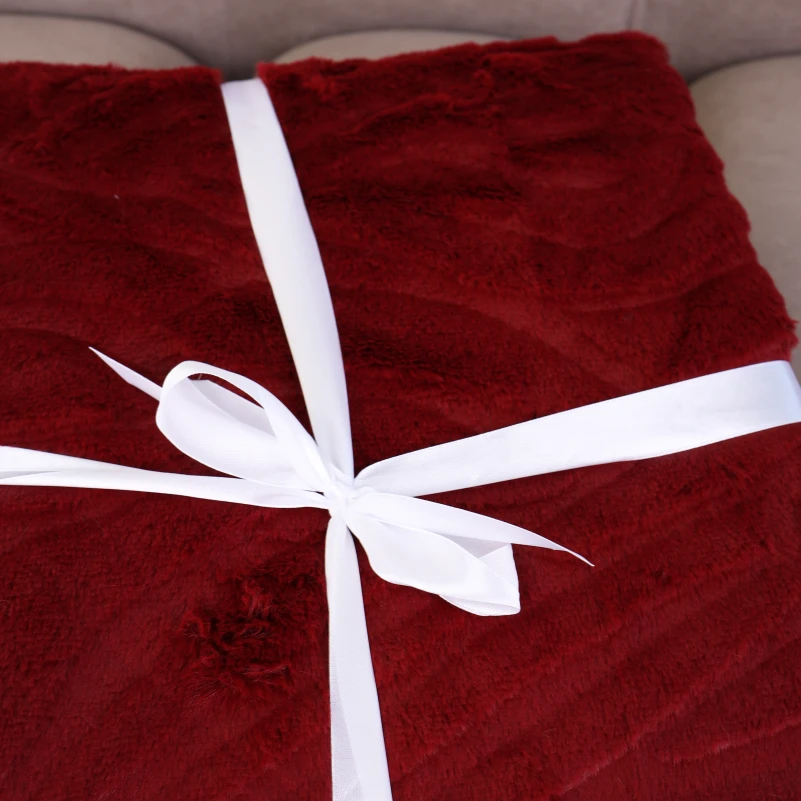 Плед №1025 Camellia Red - 2