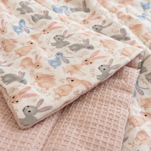Детский плед №046 Poplin Waffle 07 Rabbits - 2