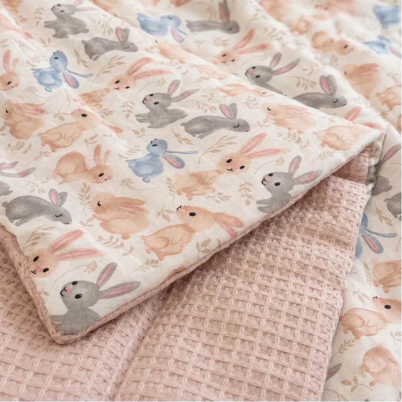 Дитячий плед №046 Poplin Waffle 07 Rabbits - 1