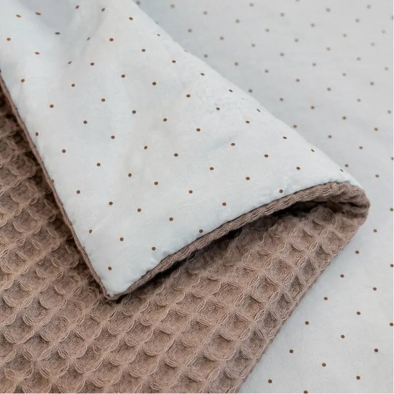 Дитячий плед №043 Poplin Waffle 09 Sleeping animals - 1