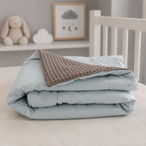 Детский плед №043 Poplin Waffle 09 Sleeping animals - 5