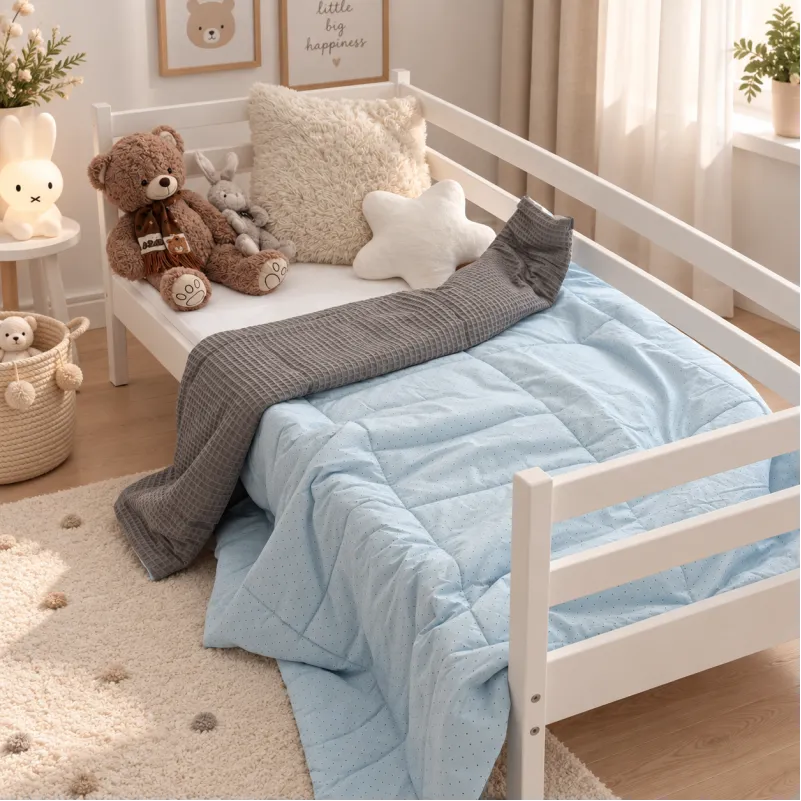 Дитячий плед №043 Poplin Waffle 09 Sleeping animals Фото - 6