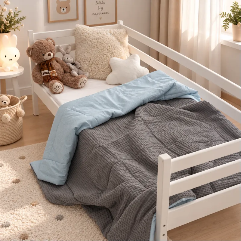 Дитячий плед №043 Poplin Waffle 09 Sleeping animals Фото - 7