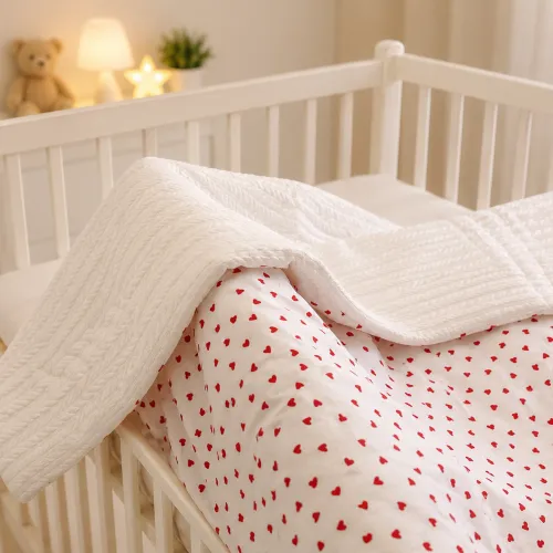 Детский плед №067 Premium Pique 01 Little hearts - 4