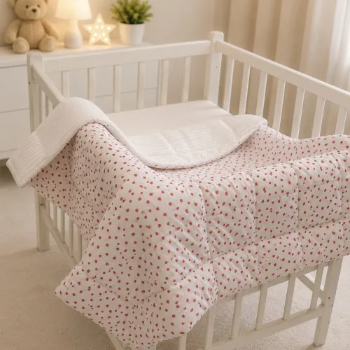 Детский плед №067 Premium Pique 01 Little hearts - 1
