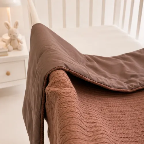 Детский плед №051 Premium Pique Brown - 4