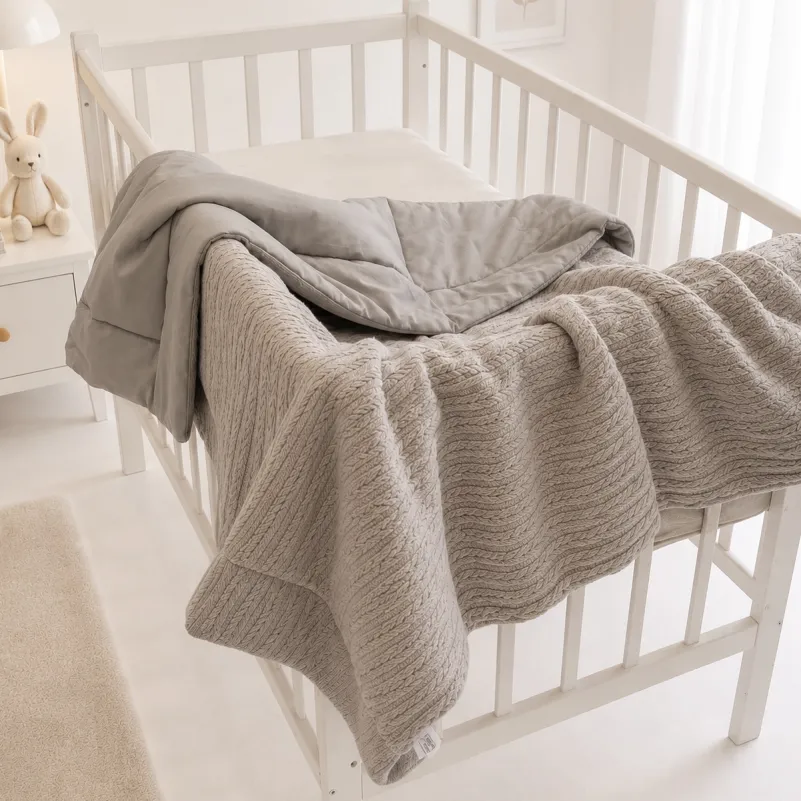 Дитячий плед №053 Premium Pique Gray