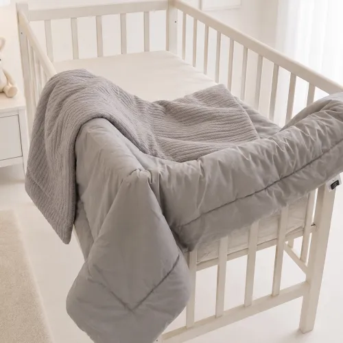 Детский плед №053 Premium Pique Gray - 3