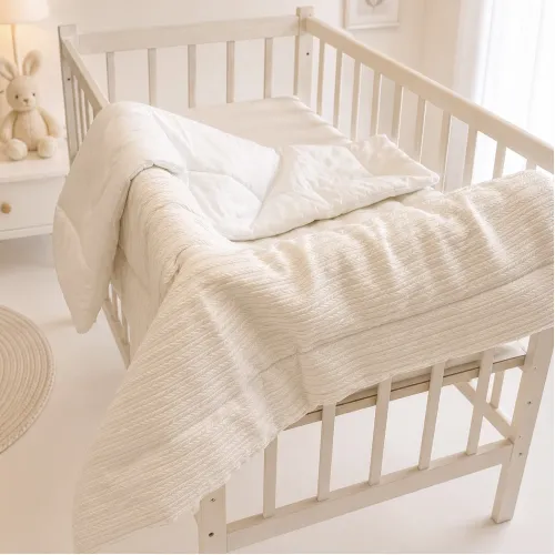 Детский плед №050 Premium Pique White - 1